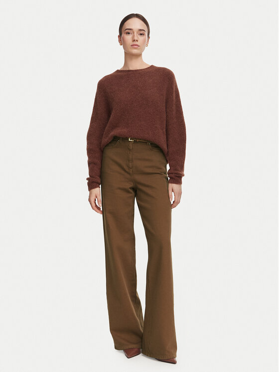 Marella Marella Jeansy Zaffo 2623136075 Brązowy ciemny Wide Leg