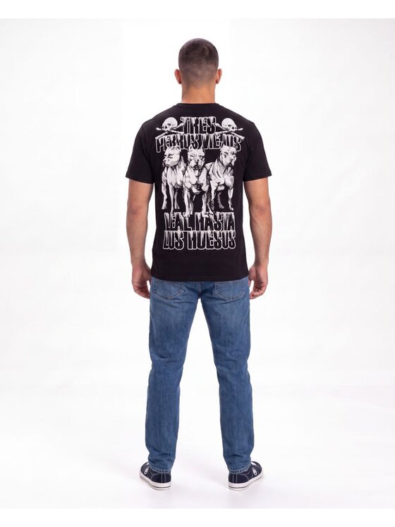 PITBULL PITBULL T-Shirt TRES PERROS VIEJOS Czarny Regular Fit