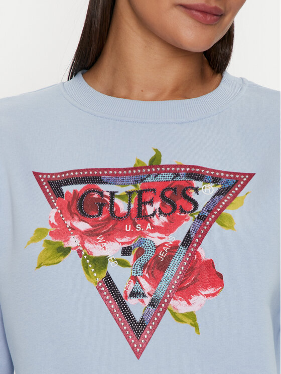 Guess Guess Sweatshirt W4YQ26 K9Z21 Himmelblau Regular Fit