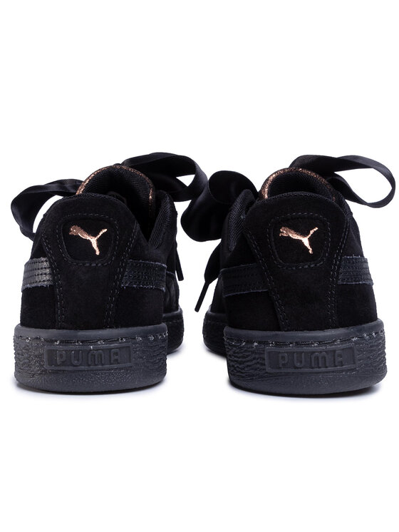 Puma suede heart artica black on sale