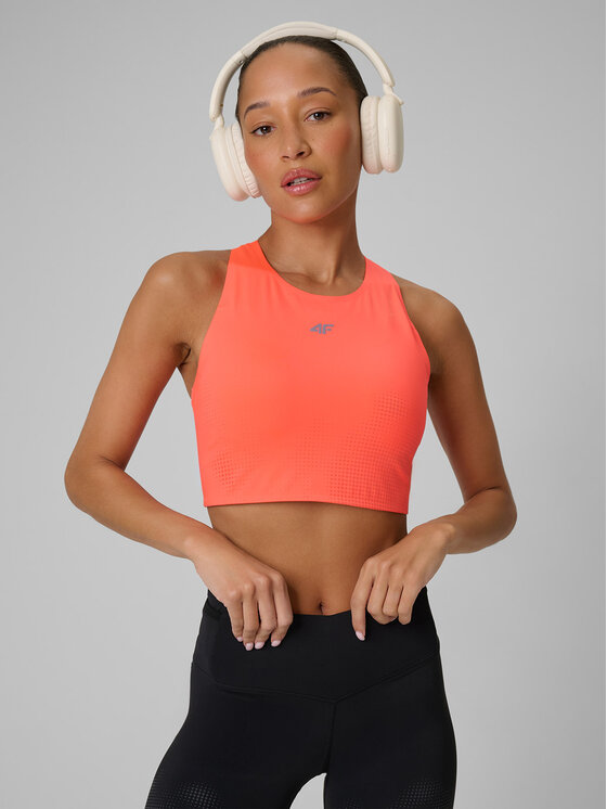 4F 4F Koszulka techniczna JOY MOTION Czerwony Slim Fit