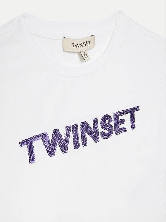 TWINSET TWINSET T-Shirt 251GJ2537 Biały Regular Fit