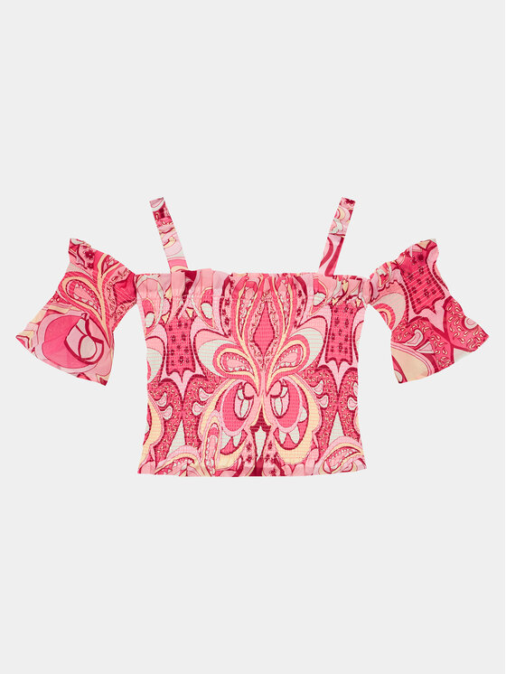 Guess Guess Blúz J4GH01 WA2T0 Rózsaszín Regular Fit