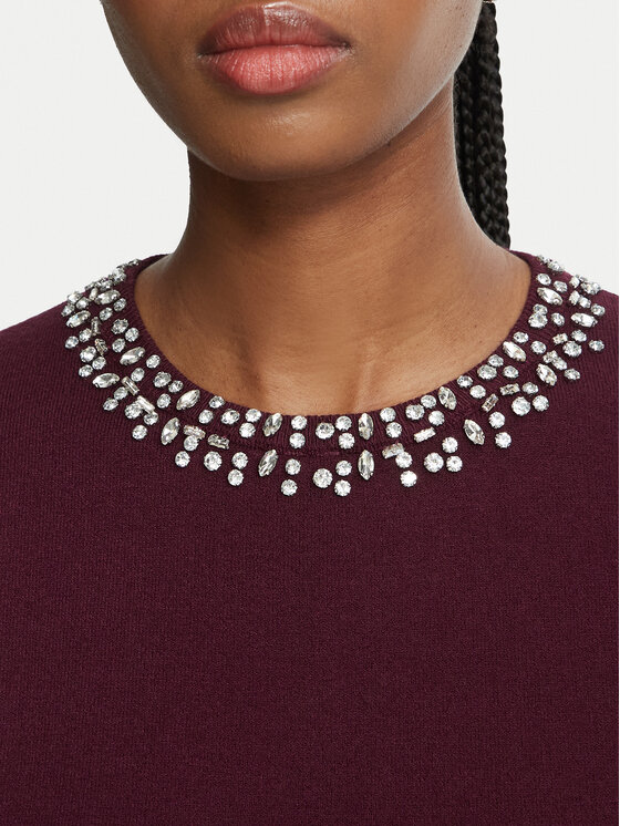 Rinascimento Rinascimento Bluzka CFM0012301003 Bordowy Regular Fit