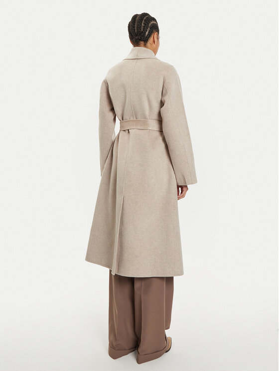 IVY OAK IVY OAK Vilnonis paltas Carrie Rose IO111048 Smėlio Loose Fit