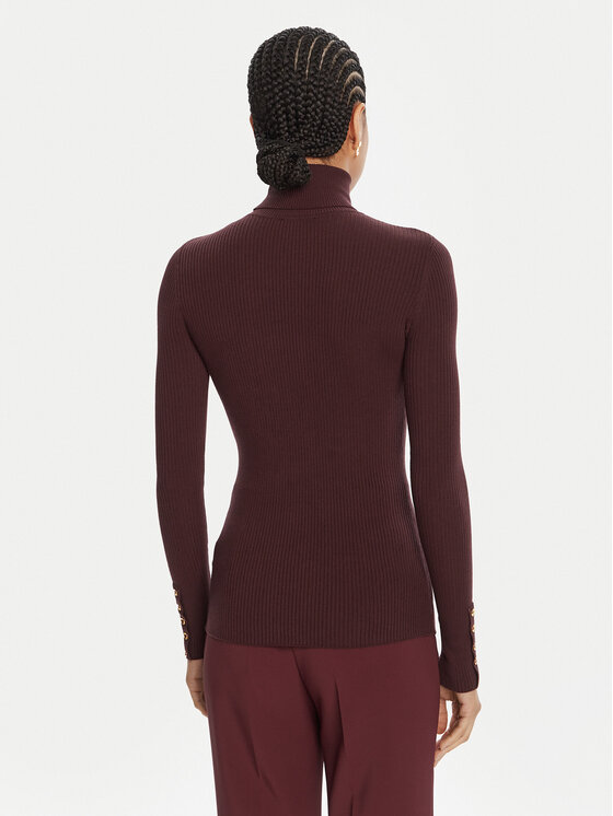 Elisabetta Franchi Elisabetta Franchi Rollkragenpullover MK-11B-56E2-V290 Dunkelrot Slim Fit