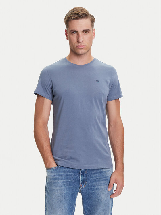 Tommy Jeans Tommy Jeans T-Shirt DM0DM04411 Modrá Slim Fit
