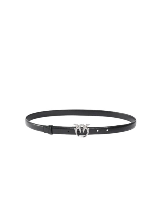 PINKO PINKO Pasek LOVE BERRY H2 BELT.LOW VITELLO Czarny