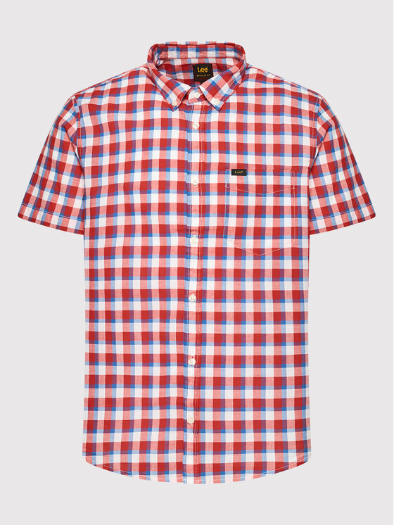 Lee Lee Camicia L886OFUI 112145649 Rosso Regular Fit