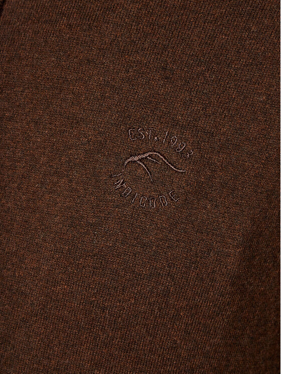 INDICODE INDICODE Pulover Wildman 35-697 Rjava Regular Fit
