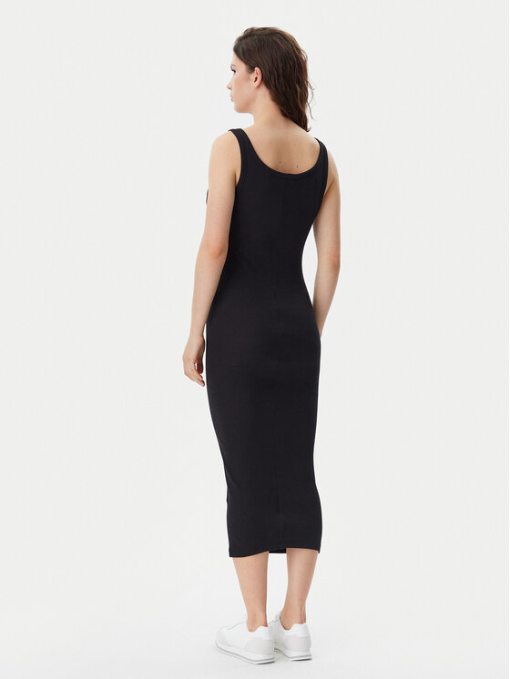 Tommy Jeans Tommy Jeans Rochie de zi Essential DW0DW19447 Negru Slim Fit