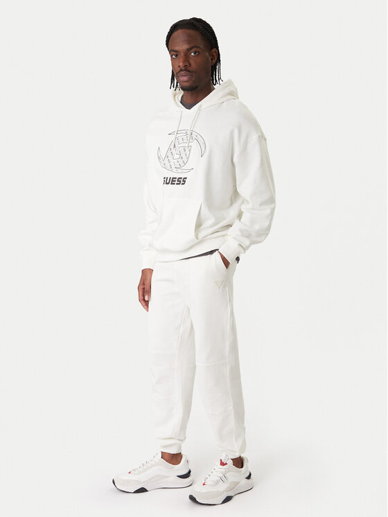 Guess Guess Teplákové kalhoty Z6RB03 K9YI1 Bílá Regular Fit