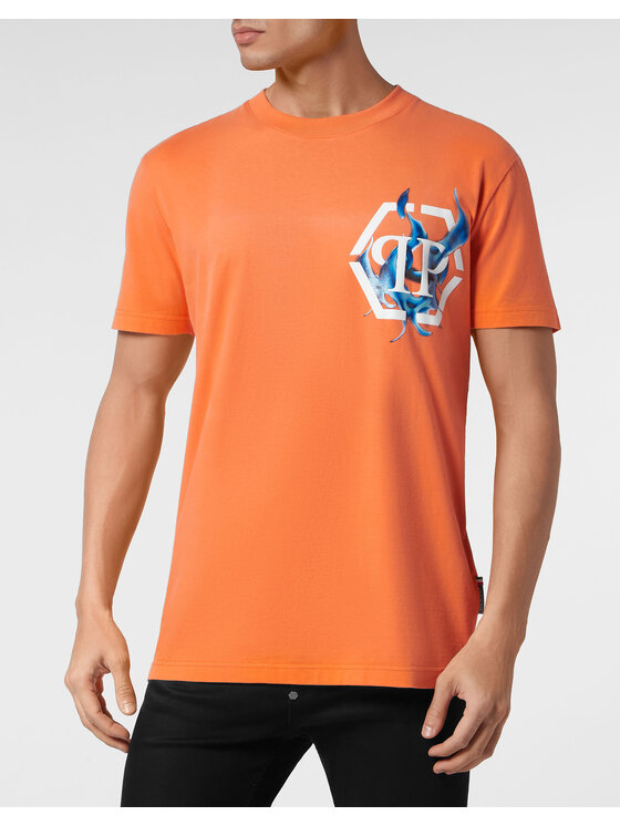 PHILIPP PLEIN PHILIPP PLEIN Tričko 15639 Oranžová Regular Fit