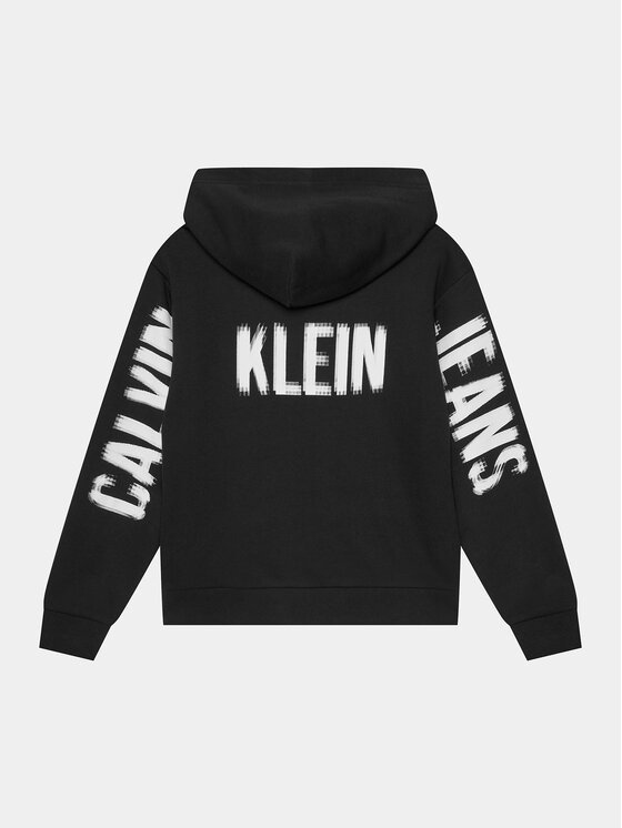 Calvin Klein Jeans Calvin Klein Jeans Majica dugih rukava Pixel Logo IB0IB01958 Crna Relaxed Fit