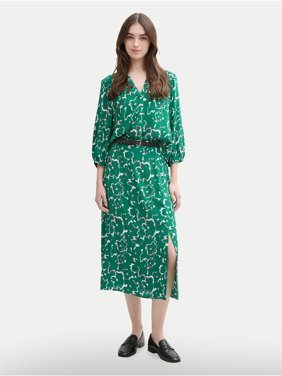 Tom Tailor Denim Tom Tailor Denim Spódnica midi 1045505 Zielony Regular Fit