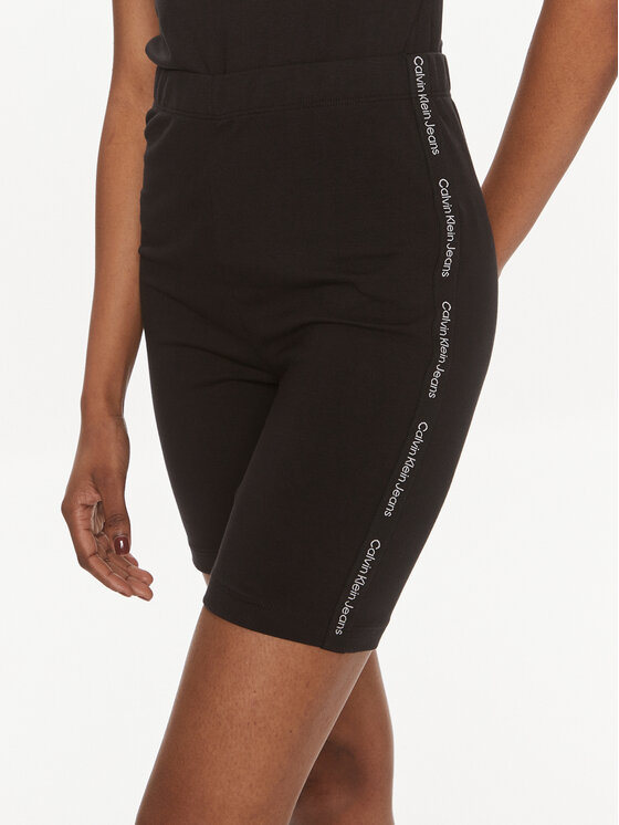 Calvin Klein Jeans Calvin Klein Jeans Dviratininkų šortai Logo J20J223137 Juoda Slim Fit