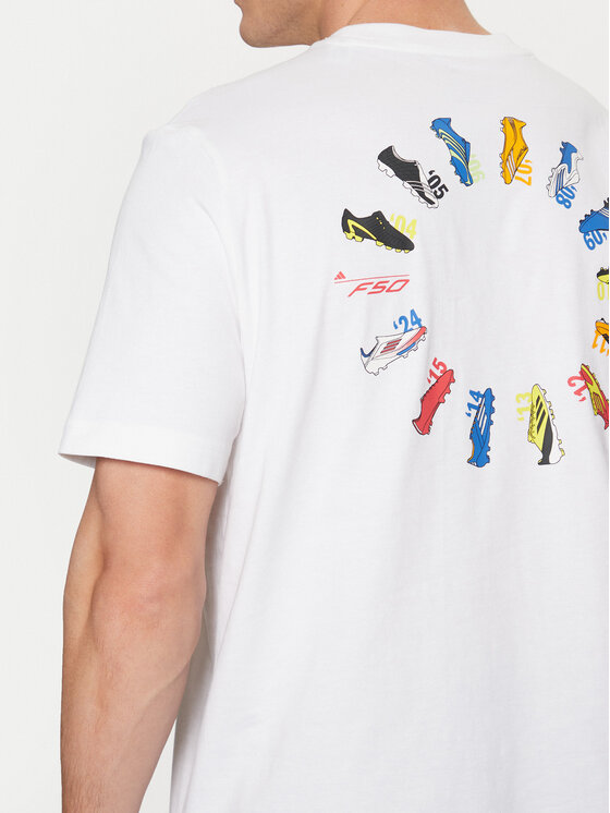 adidas adidas Φανελάκι τεχνικό F50 History Graphic JD8219 Λευκό Regular Fit