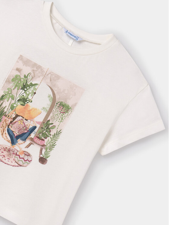 Mayoral Mayoral Тишърт 6008 Бял Regular Fit