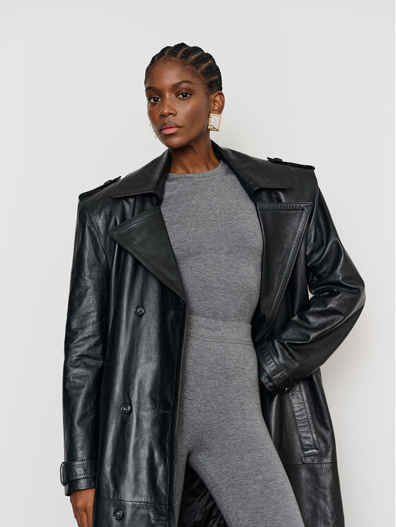 La Mania La Mania Cappotto di transizione WILMA 2 Nero Classic Fit