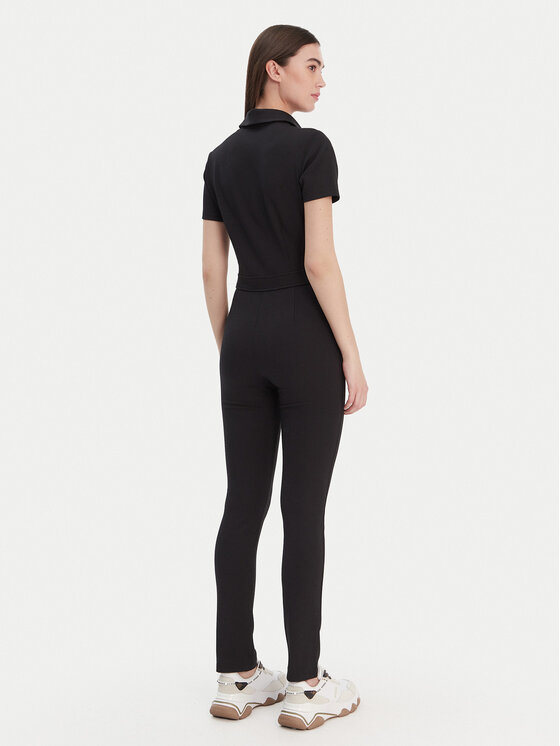 Guess Guess Salopetă V6RD03 KD822 Negru Slim Fit