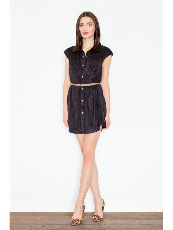FIGL FIGL Φόρεμα M451 Μαύρο Regular Fit