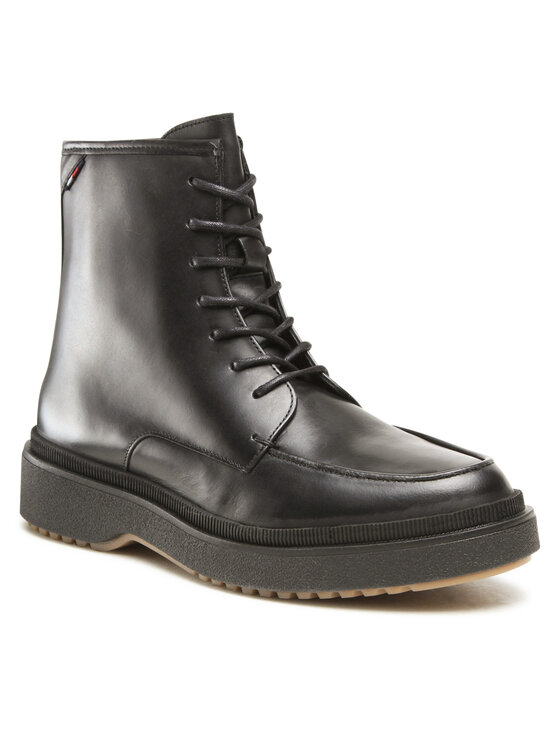 Kozaki Tommy Hilfiger, Rozmiar 41, Czarne, Premium Cleated Lth Boot FM0FM04194