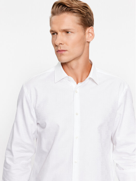 HUGO Hugo Koszula Kenno 50500965 Biały Slim Fit