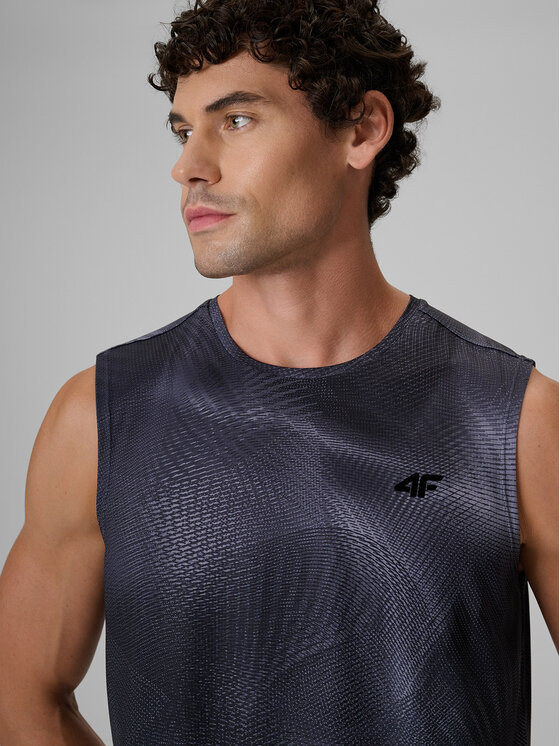 4F 4F Tank top CORE SYSTEM Czarny Regular Fit