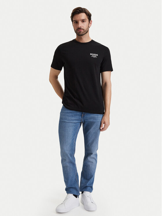 HUGO HUGO Тишърт Nesptee 50572740 Черен Regular Fit