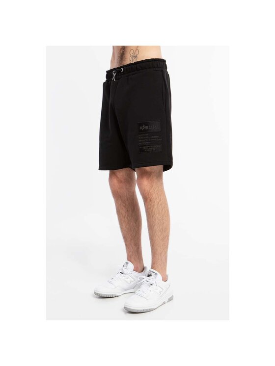 Alpha Industries Alpha Industries Szorty materiałowe Patch Short LF 136360-03 Czarny Classic Fit