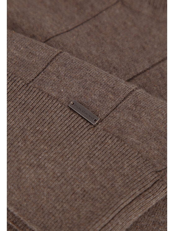 Volcano Volcano Sweter S-KING Brązowy Regular Fit