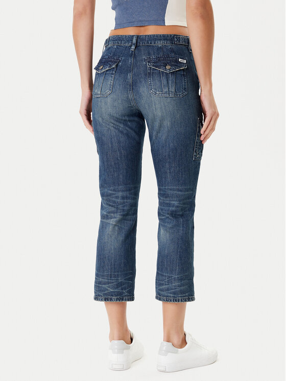 Guess Guess Traperice W5YA2D D5R0D Tamnoplava Straight Leg