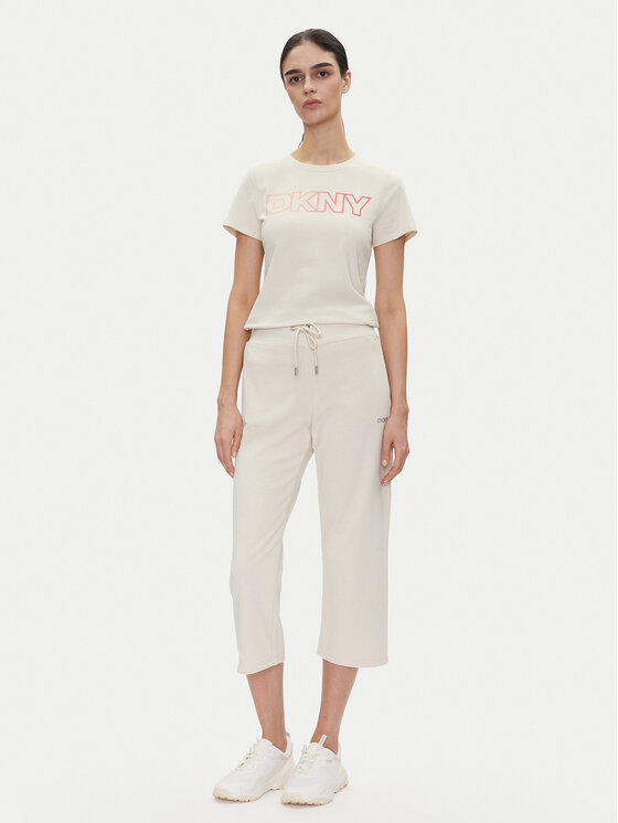 DKNY Sport DKNY Sport T-Shirt DP5T1193 Beżowy Regular Fit