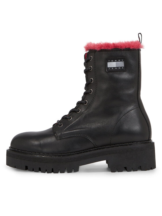 Tommy Jeans Tommy Jeans Μποτάκια Tjw W Urban Boot Smooth Ltr Wl EN0EN02402 Μαύρο