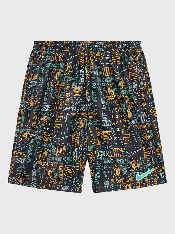 Nike Badeshorts - Kinderkleidung, Größe M Schwarz Logo Mashup NESSC791