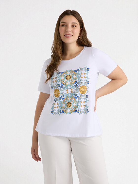 Fiorella Rubino Fiorella Rubino T-shirt G00XL008791N011 Bianco Regular Fit