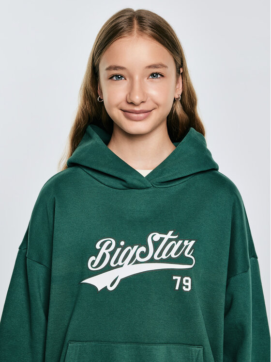 BIG STAR BIG STAR Bluza RUBILIA Zielony Basic Fit