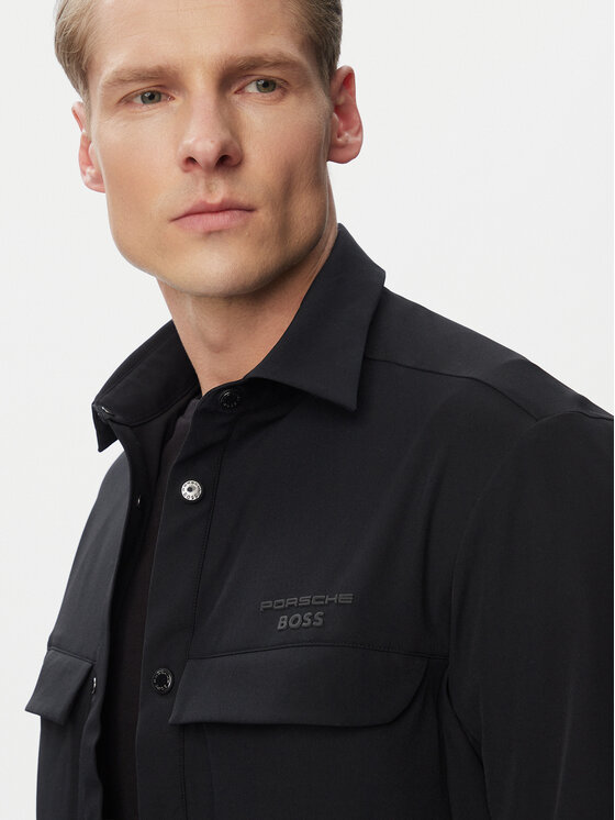 BOSS BOSS Hemdjacke 50560403 Schwarz Regular Fit