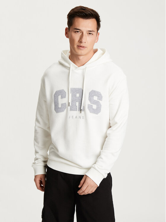 Cross Jeans Cross Jeans Bluza 25433-028 Beżowy Hoodie Fit