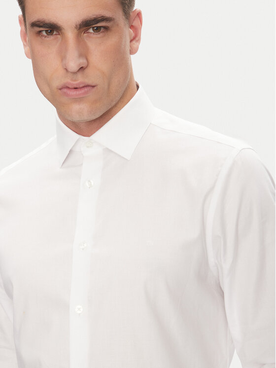 Calvin Klein Calvin Klein Koszula LV019EU021 Biały Regular Fit