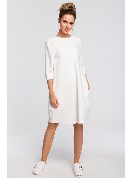 Made of Emotion Made of Emotion Vestito da giorno M417 Bianco Active Fit