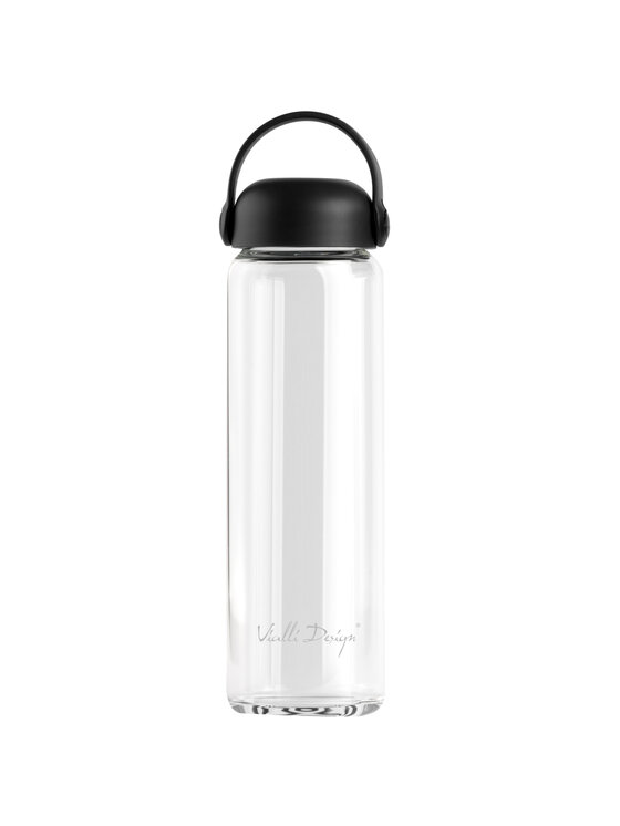 Vialli Design Vialli Design Butelka na wodę SZKLANA BUTELKA NA WODĘ 540ML FUORI CZARNA 30237 Czarny