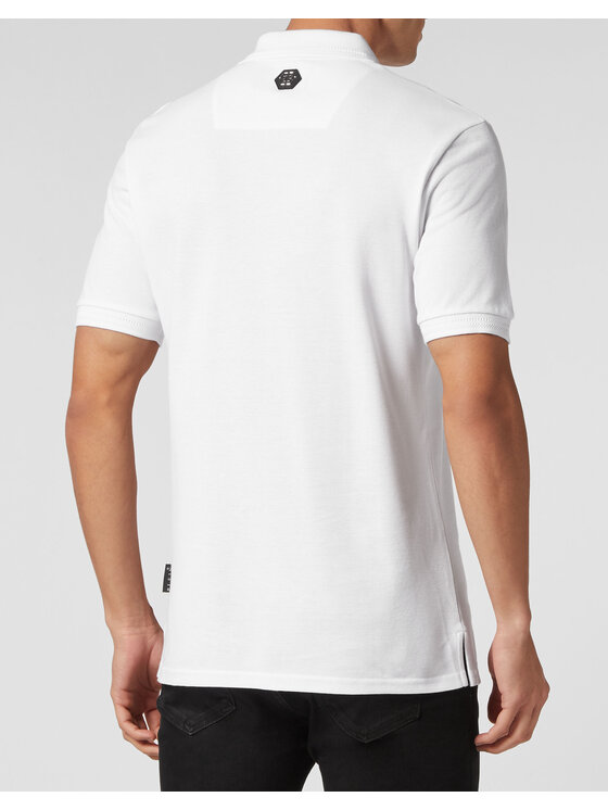 PHILIPP PLEIN PHILIPP PLEIN Polo 643 Biały Slim Fit