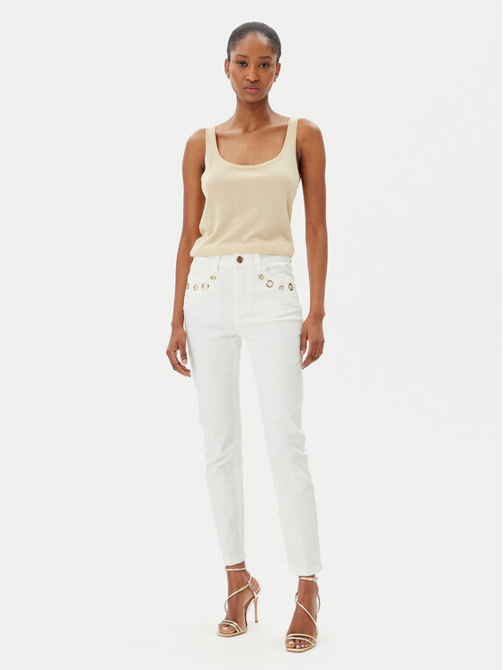 Artigli Artigli Jeansy ADDE002564 058 Bílá Slim Fit