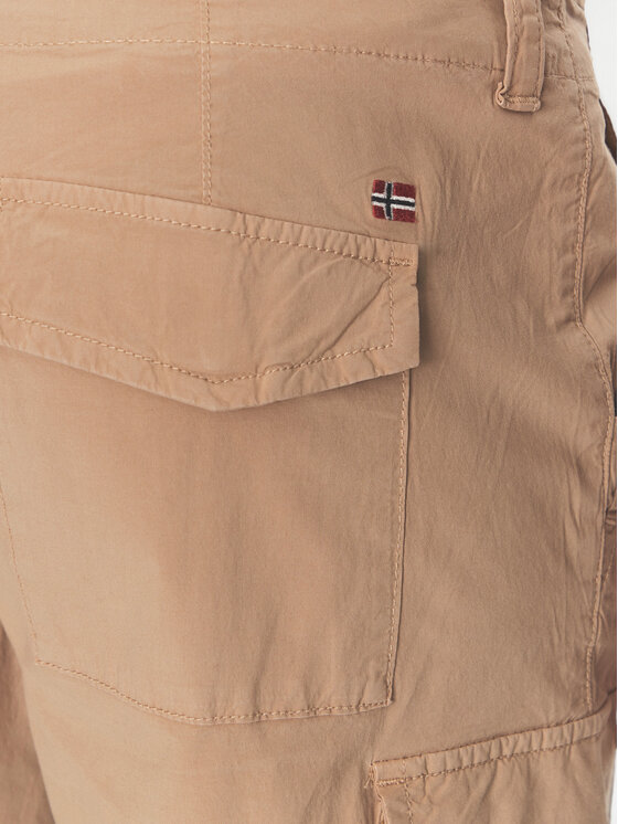 Napapijri Napapijri Шорти от плат N-Horton NP0A4HOS Бежов Regular Fit