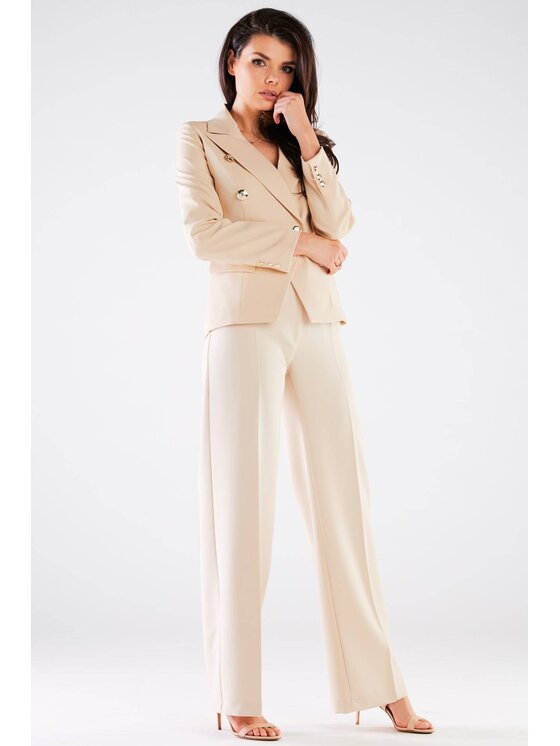 Awama Awama Dámské kalhoty A442 Béžová Basic Fit