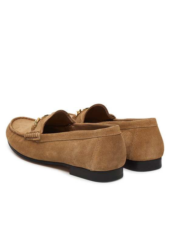 Tommy Hilfiger Tommy Hilfiger Mokasíny Th Chain Suede Loafer FW0FW09327 Hnědá