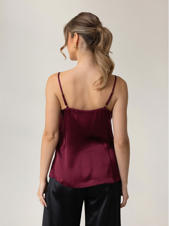 Cat&Cat Cat&Cat Top jedwabny Bordó Regular Fit