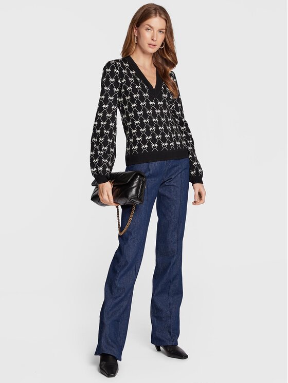 PINKO Pinko Traperice Strillo 1J111L A09I Plava Flare Fit