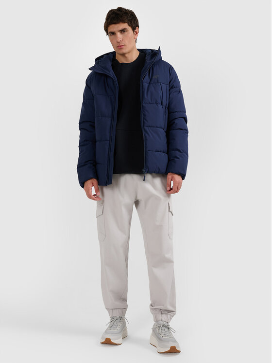 4F 4F Kurtka puchowa URBAN COMMUTER Granatowy Regular Fit